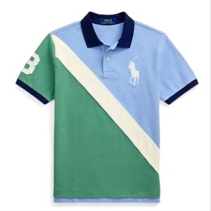 Polo Ralph Lauren Kids Size Big Pony Cotton Mesh Polo Shirt Boys Large 14 - 16